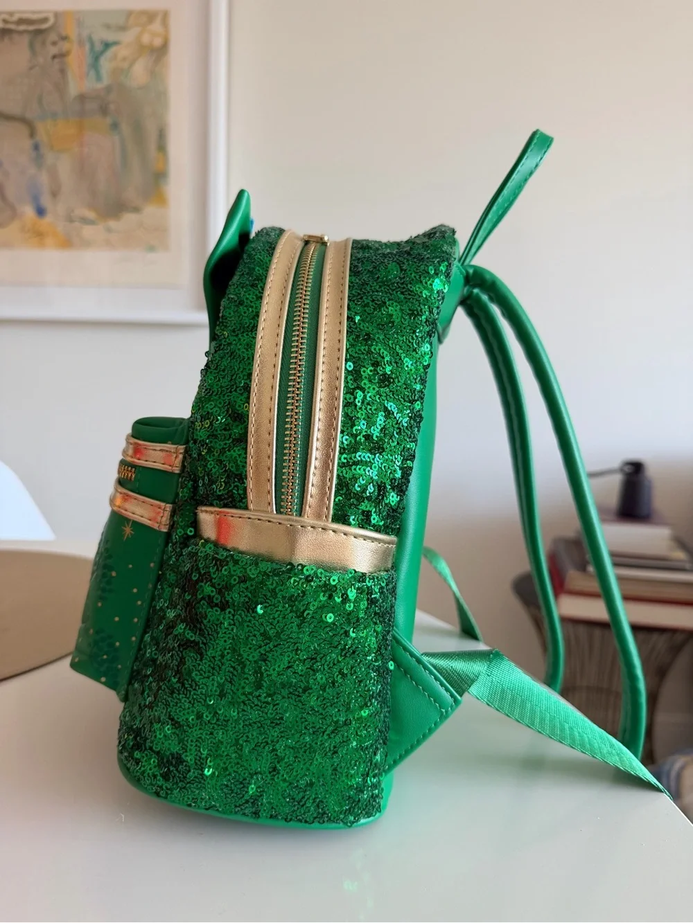 Disney Tinker Bell Green Sequin Loungefly